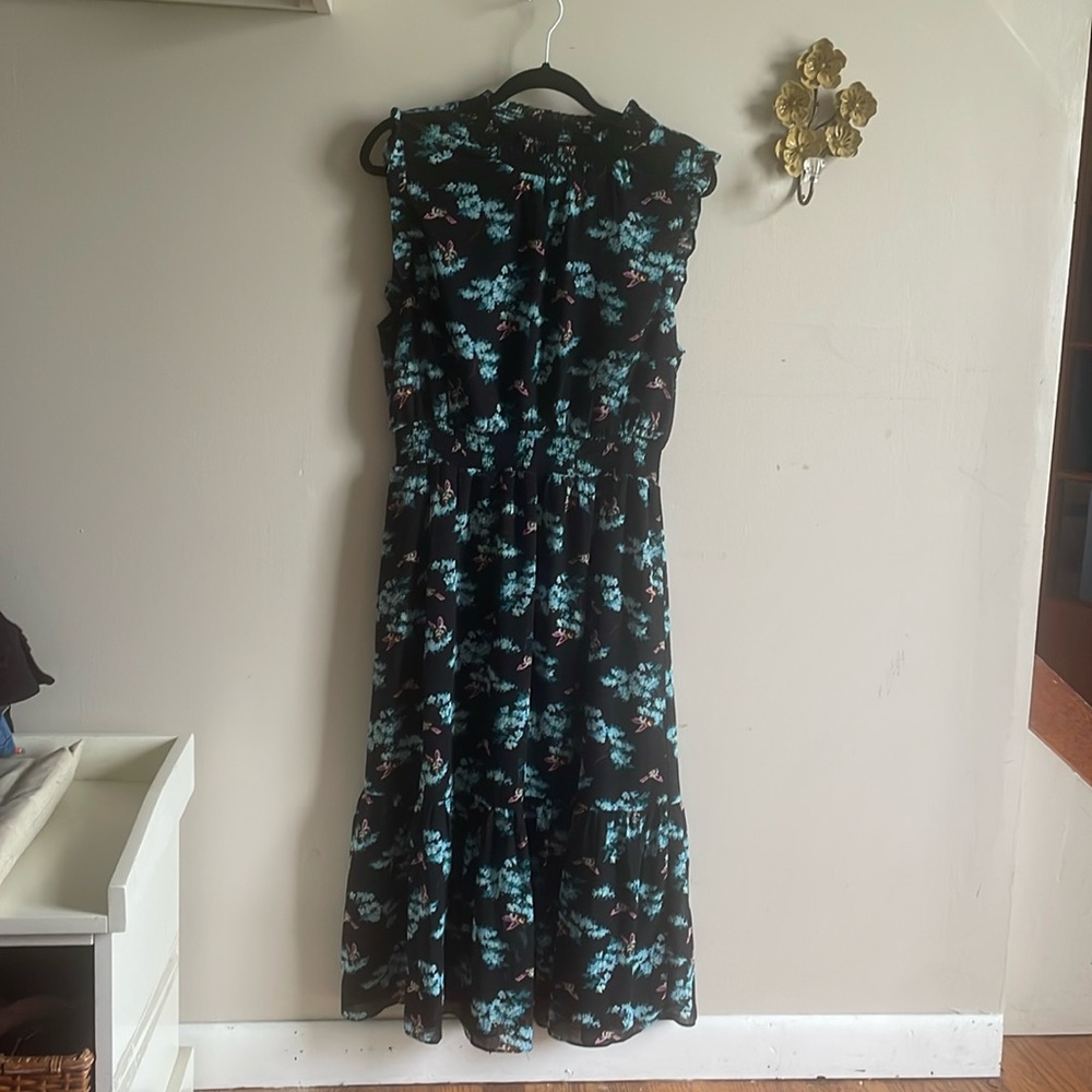 J. Crew Smocked Waist Midi Dress: Botanical Bees